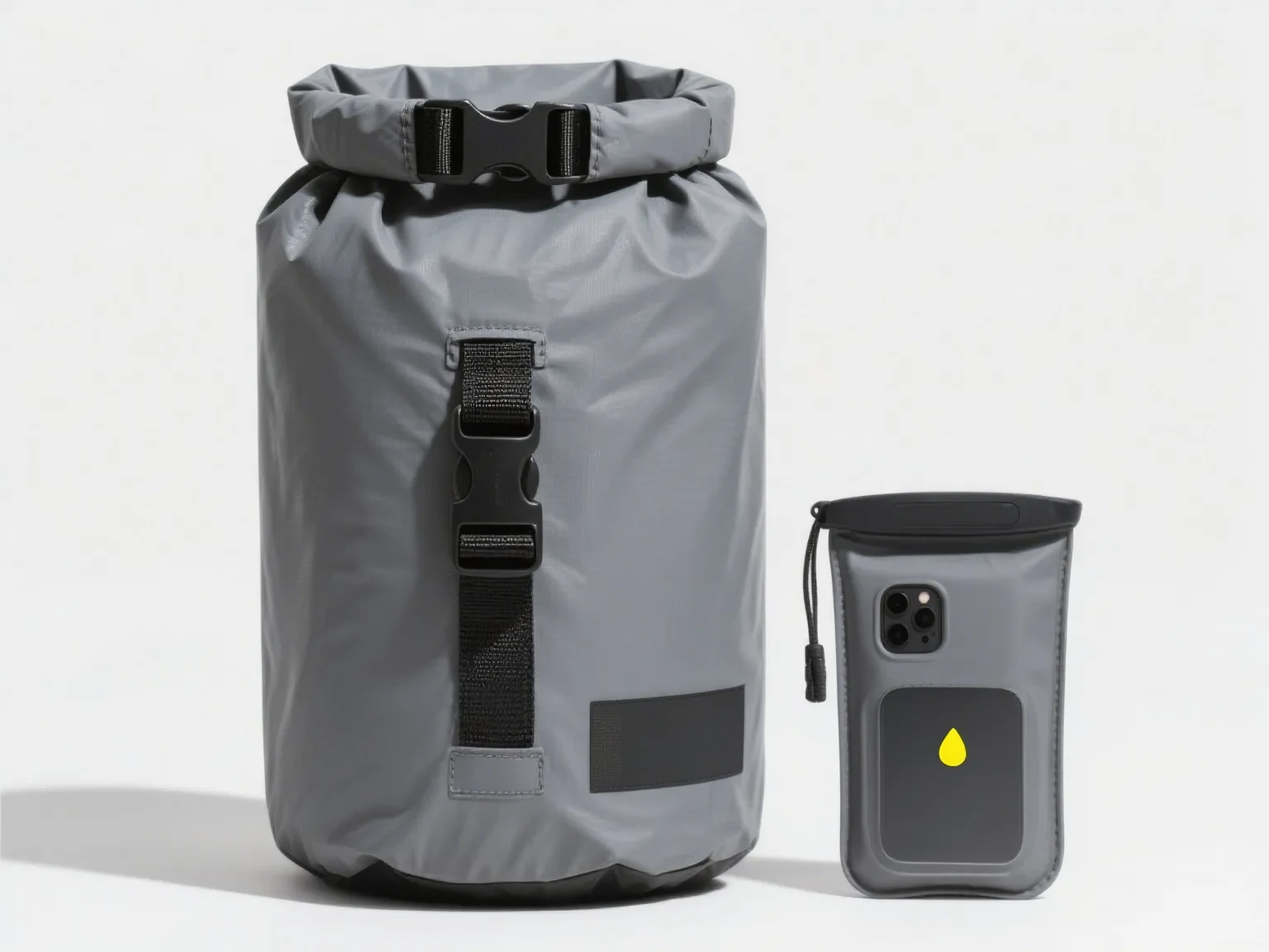 Close-up of promotional waterproof bag fabric and welded seam detail in promotional waterproof bags build